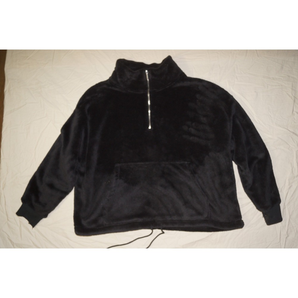 Old Navy Women's Size XL Black Fleece Cropped‎ Sweatshirt 100% Polyester F12